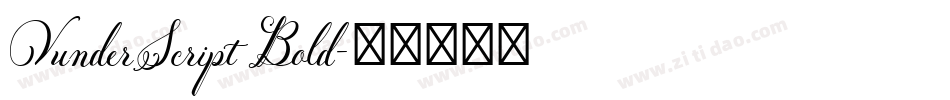 VunderScript Bold字体转换
